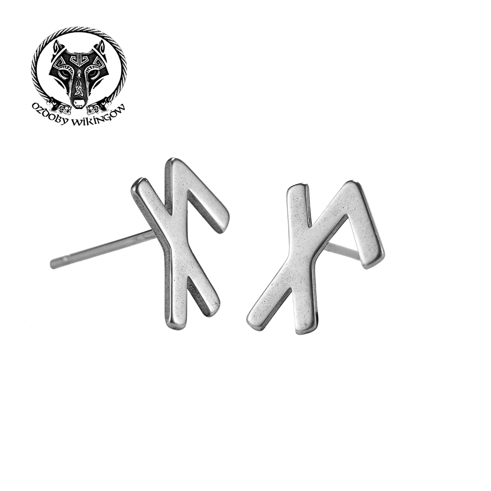 kolczyki z runami laukaz i nauthiz kolczyki z runami laukaz i nauthiz